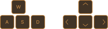 WASD keys or arrow keys